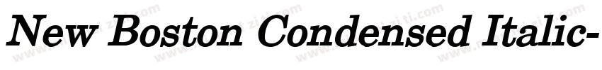 New Boston Condensed Italic字体转换